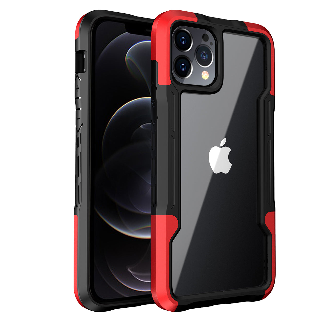Shockproof Excellent Grip with Silky Feeling for Apple iPhone 12/Iphone 12 Pro In Red